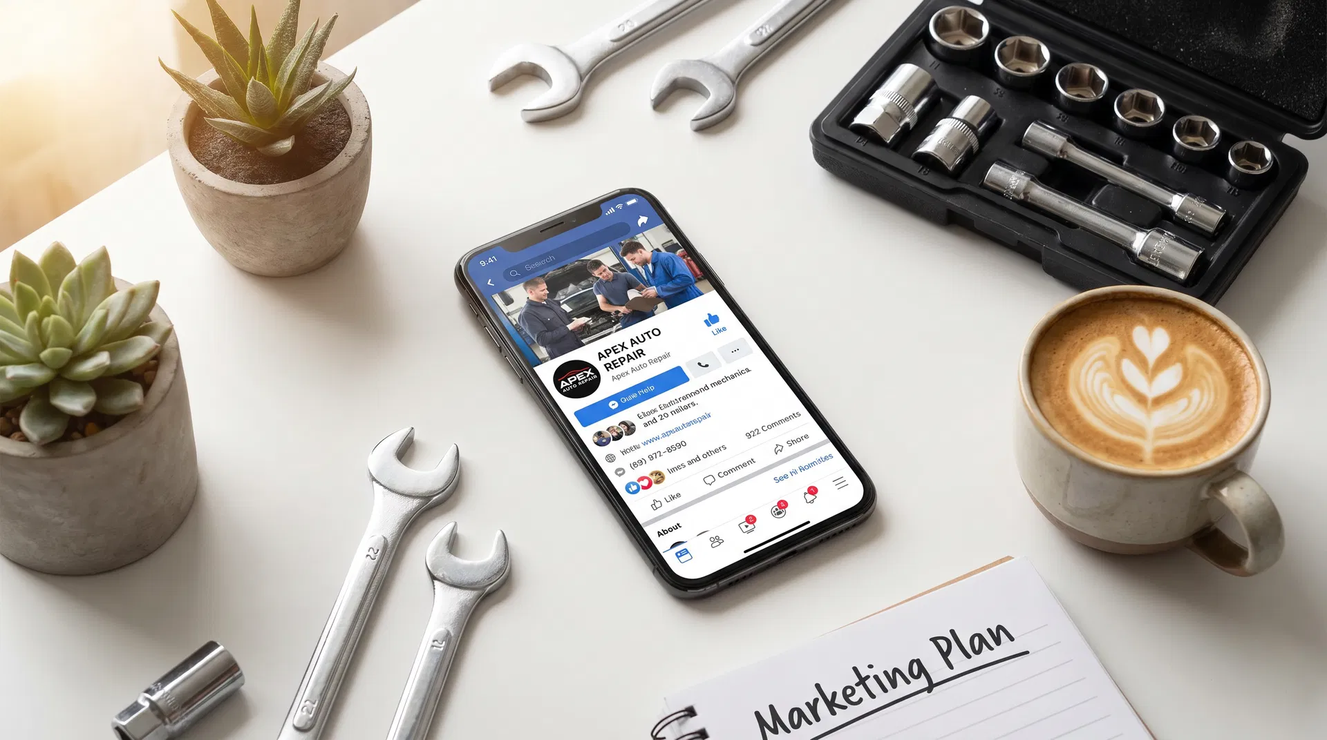 Auto shop Facebook advertising channel