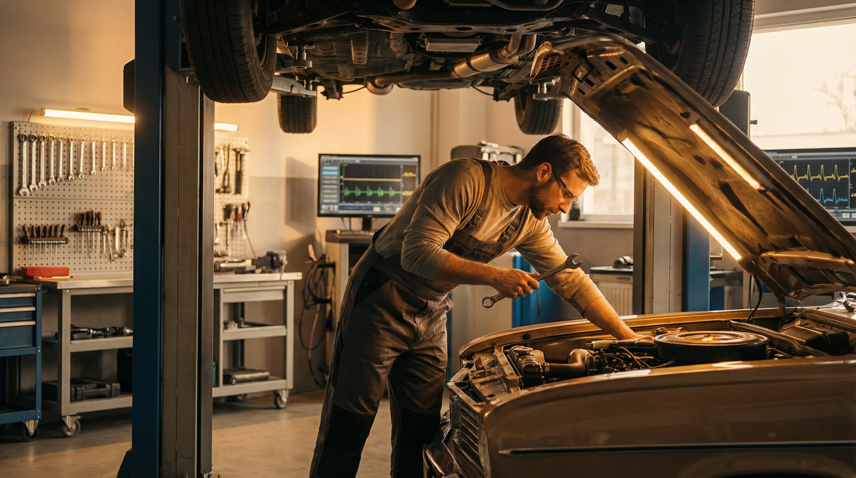 Auto repair shop managing online reviews